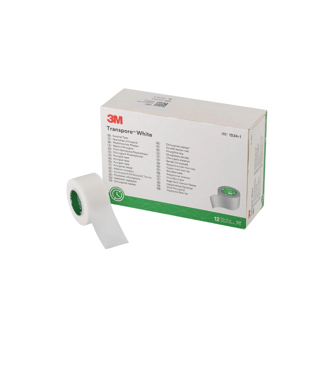 TELA ADHESIVA TRANSPORE 2.5 CM X 9.1 M. 3M. UNIDAD