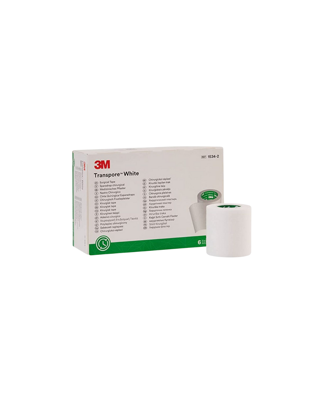 TELA ADHESIVA HIPOALERGENICA TRANSPORE 3M. 7.6 CM X 9.1 M. UNIDAD