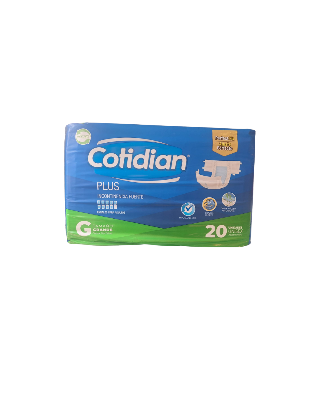 Pañal Cotidian adulto PLUS G (20 unidades)