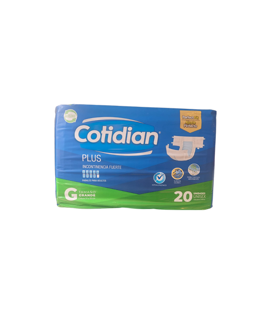 Pañal Cotidian adulto PLUS G (20 unidades)