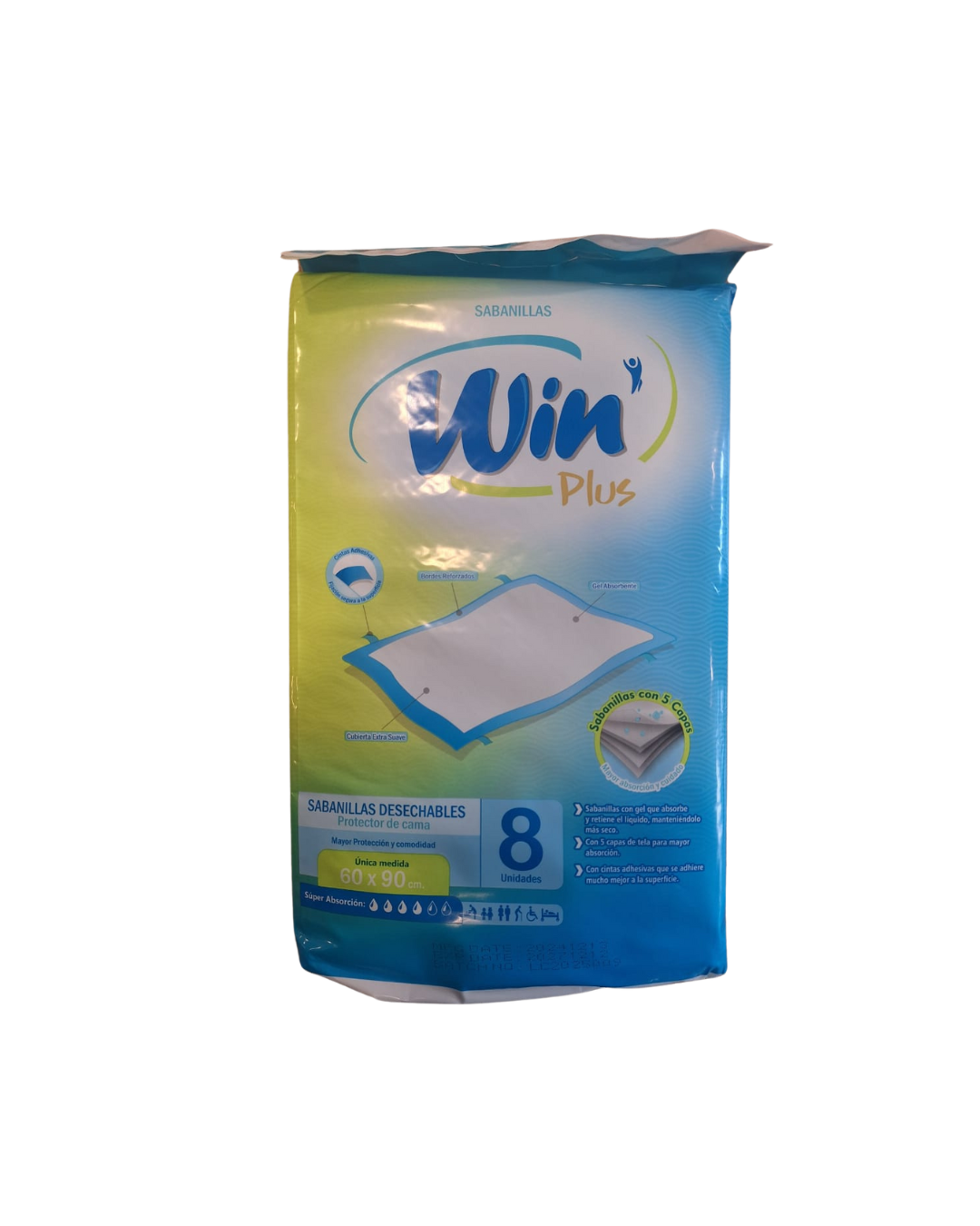 SABANILLA ADULTO 60X90 CM. WIN (8 UNIDADES)