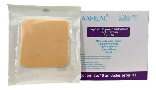 Apósito de Espuma de Poliuretano 10 x 10 cm AAHeal