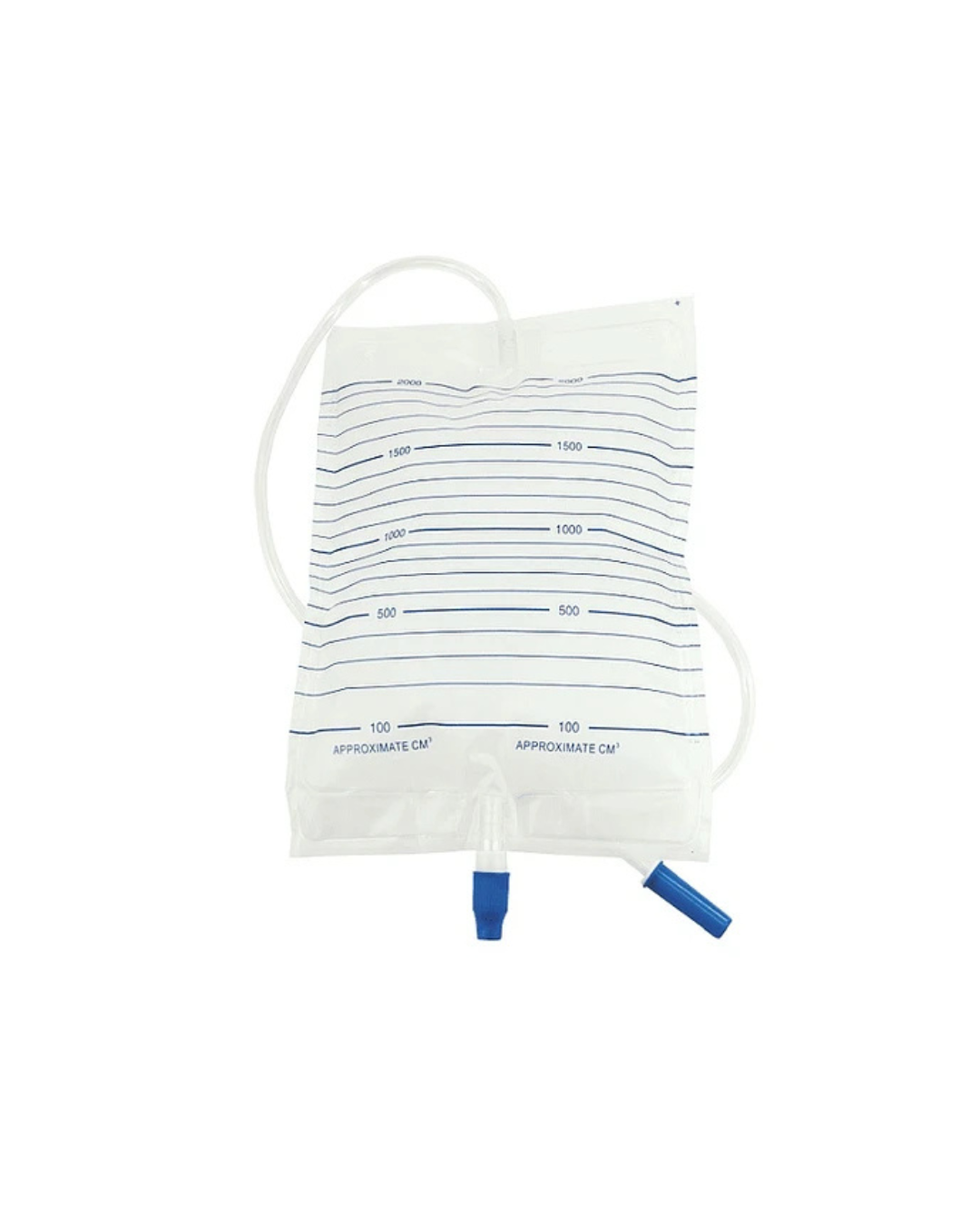 BOLSA DE ORINA DE 2000 ML CON GANCHO Y TUBO 30 CM