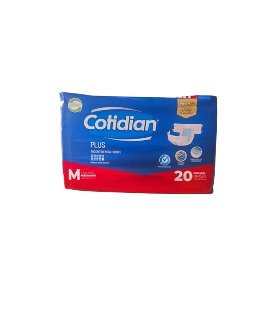 PAÑAL COTIDIAN ADULTO PLUS M. 20 UNIDADES
