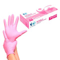Guantes de Nitrilo Rosado Talla M Novacure